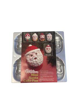Wilton Mini Santa Cake Pan With 6 Cavities For Holiday Baking